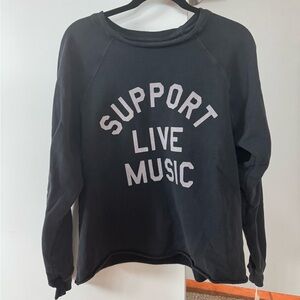 NWT Retrobrand x Anthropologie Support Live Music Crewneck